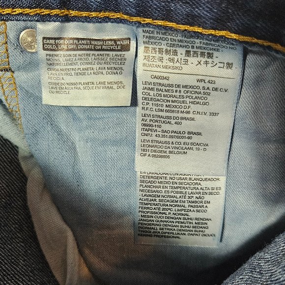 Levi's Blue Jeans Size W34 L32 Men's - Picture 3 of 5